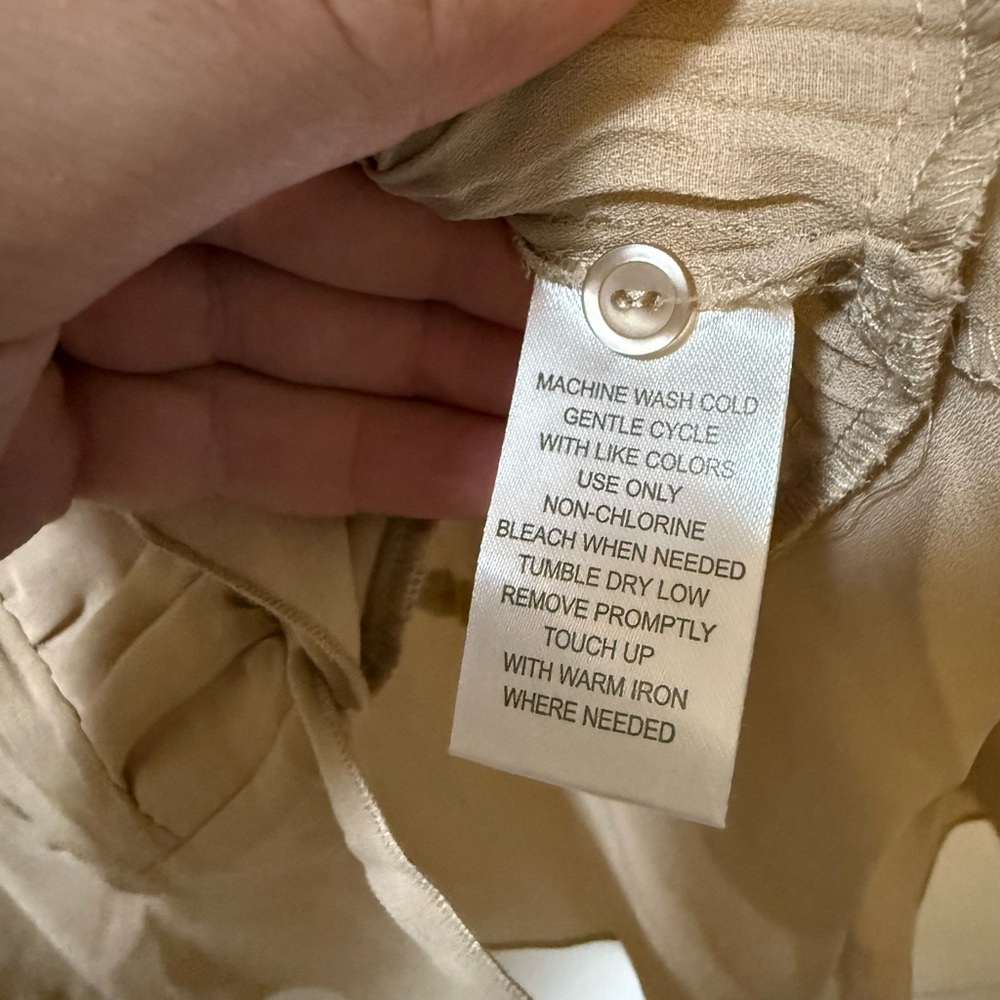 Allison Taylor Beige Ruffled Blouse - Picture 4 of 7